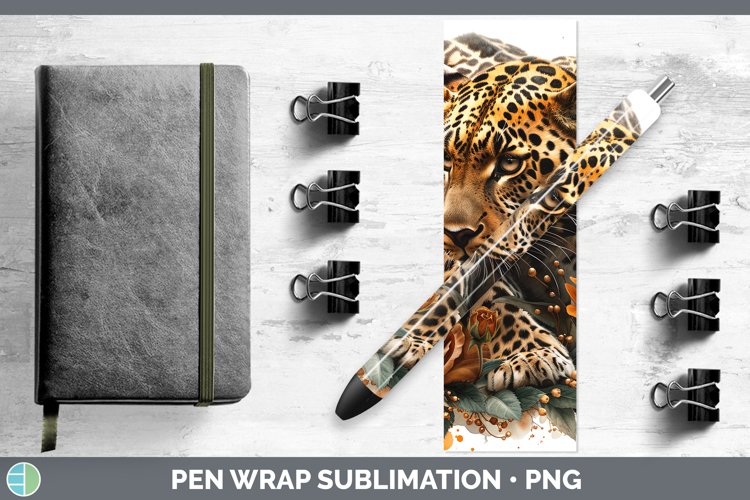 Autumn Boho Leopard Pen Wrap Sublimation Epoxy Pen Designs