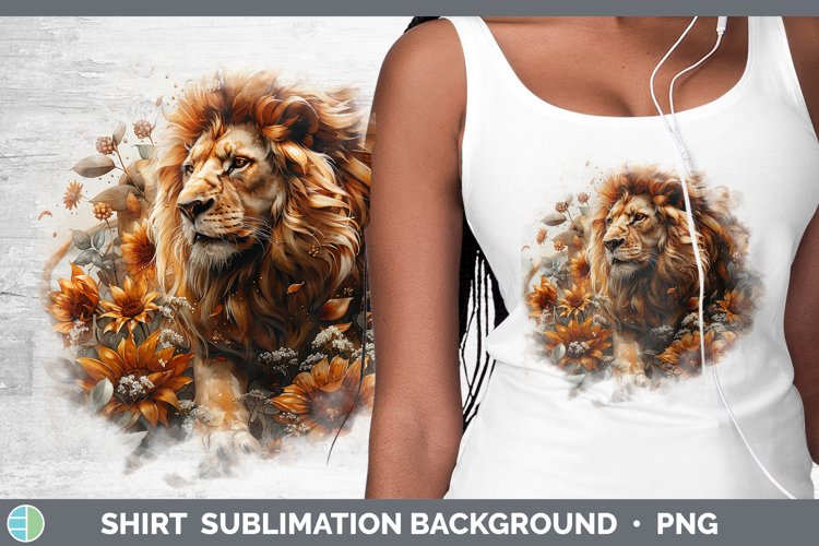 Autumn Boho Lion Shirt Sublimation Sublimation Background De