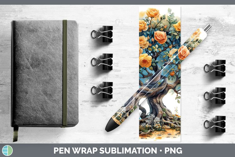 Autumn Boho Tree of Life Pen Wrap Sublimation Epoxy Pen Desi