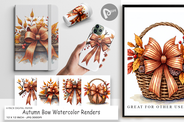 Autumn Bow Digital Paper