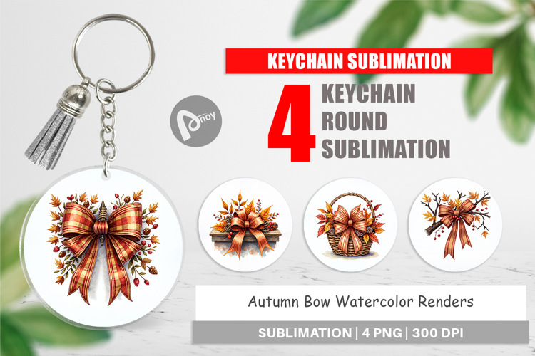Autumn Bow Keychain