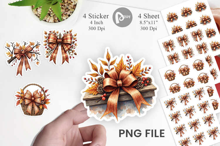 Autumn Bow Sticker