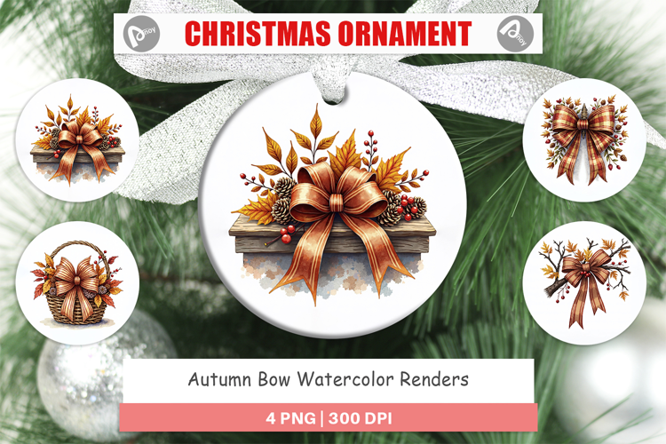 Autumn Bow Ornament