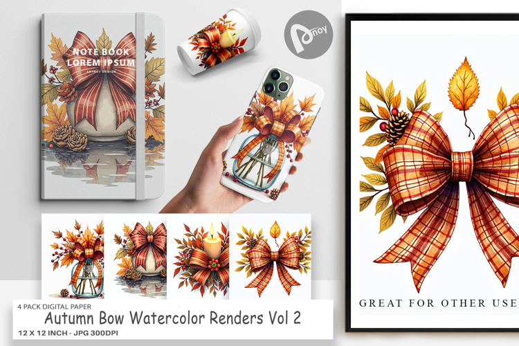 Autumn Bow Digital Paper