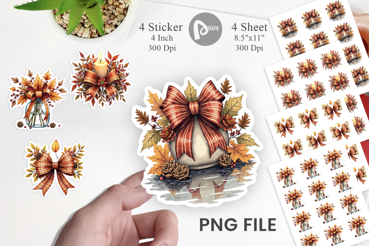 Autumn Bow Sticker