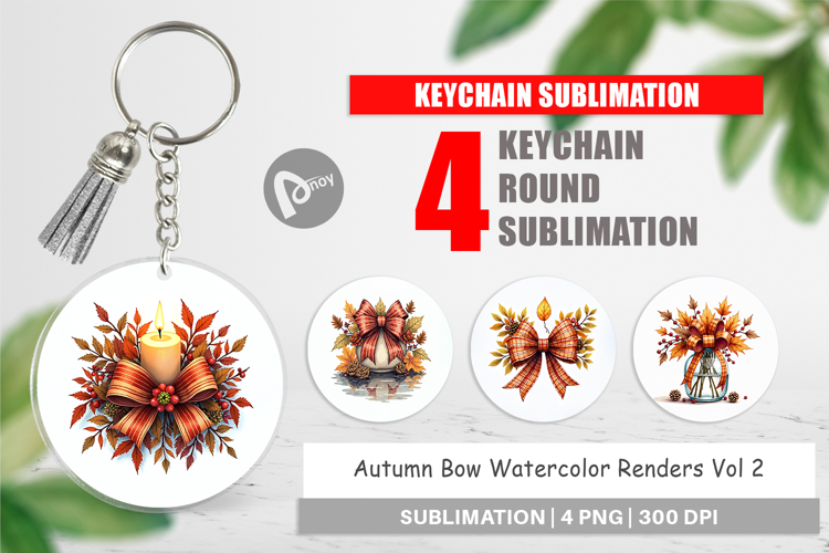 Autumn Bow Keychain