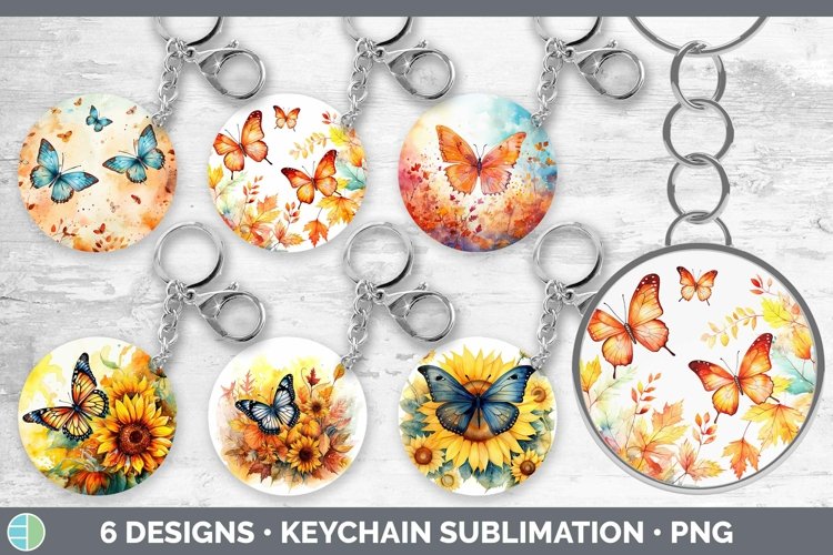 Autumn Butterflies Keychain | Bundle Keyring Designs