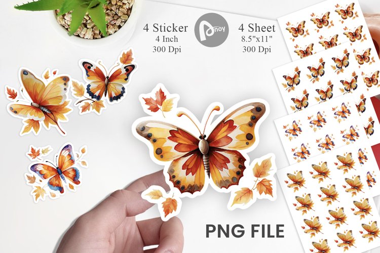 Watercolor Butterfly Clipart Image 24