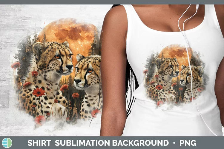 Autumn Cheetah Shirt Sublimation Sublimation Background Desi
