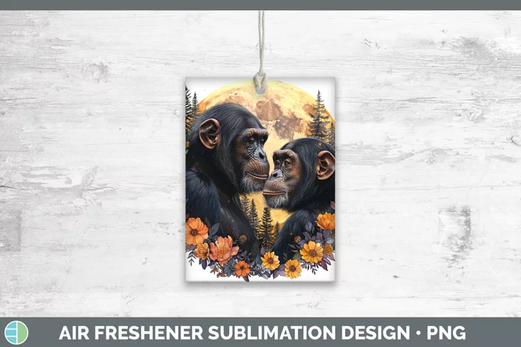 Autumn Chimpanzee Air Freshener Sublimation Car Freshener De