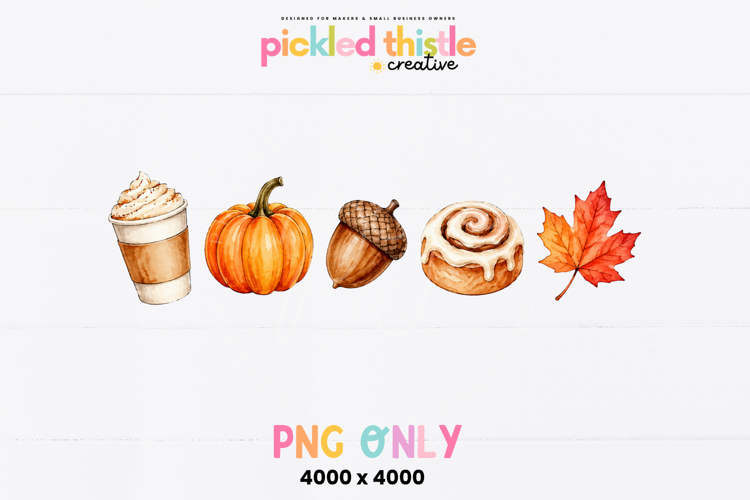Fall Watercolor PNG, Autumn Clipart Graphic