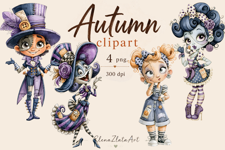Vintage Fairy Girls PNG Clipart | Halloween Fairy Clipart