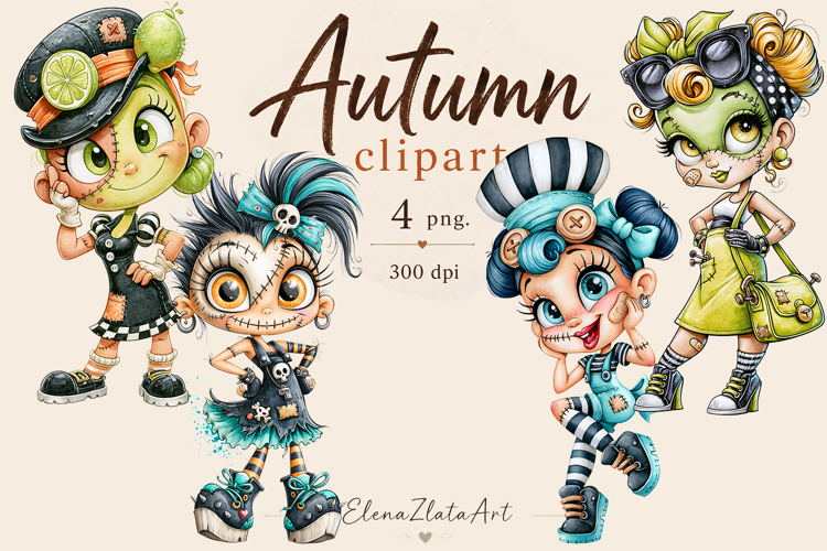 Vintage Fairy Girls PNG Clipart | Halloween Fairy Clipart