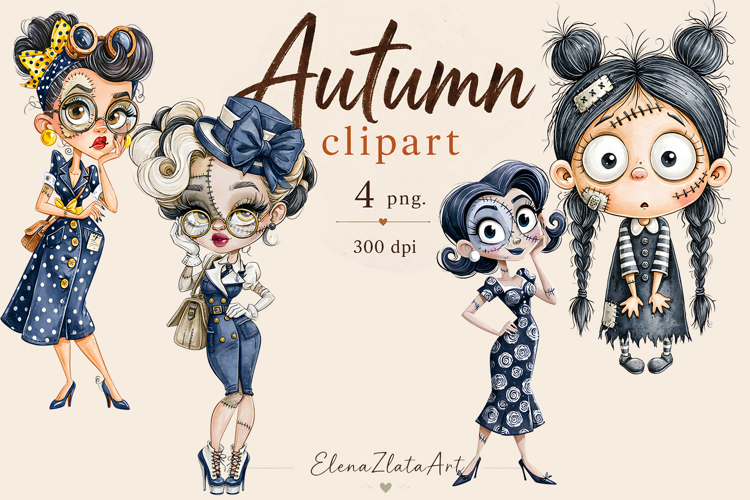 Vintage Fairy Girls PNG Clipart | Halloween Fairy Clipart