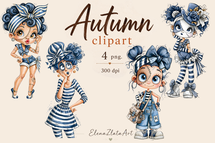Vintage Fairy Girls PNG Clipart | Halloween Fairy Clipart