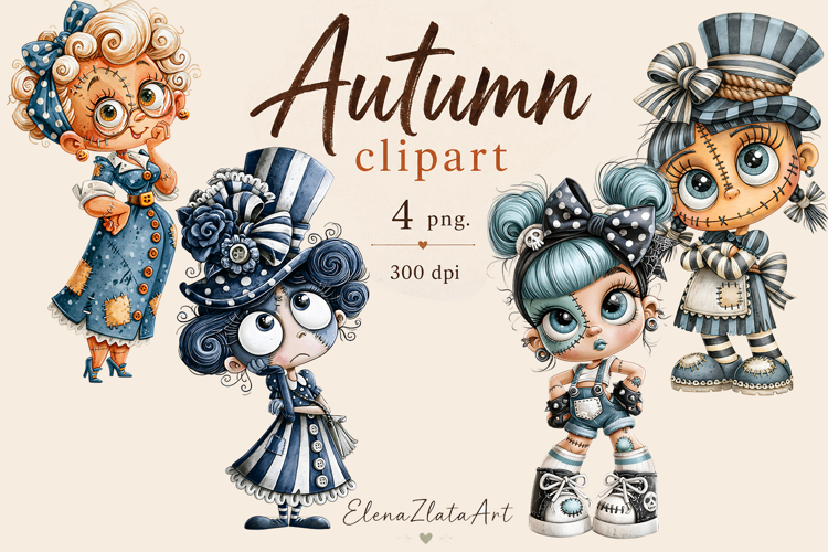 Vintage Fairy Girls PNG Clipart | Halloween Fairy Clipart