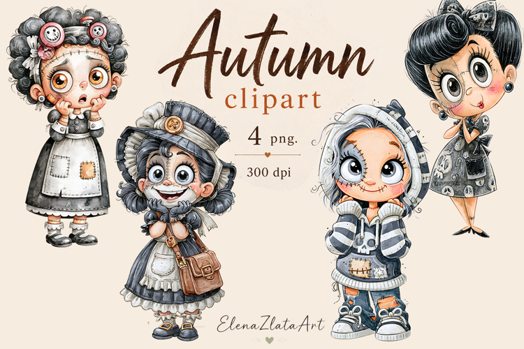 Vintage Fairy Girls PNG Clipart | Halloween Fairy Clipart