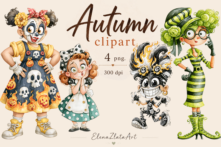 Vintage Fairy Girls PNG Clipart | Halloween Fairy Clipart