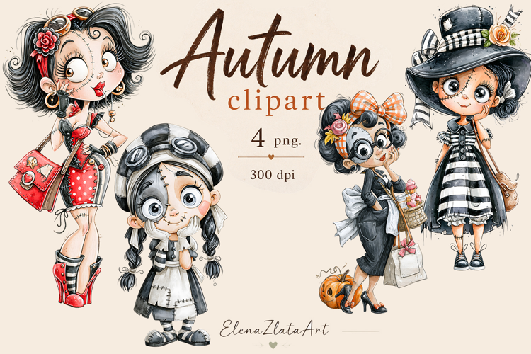 Vintage Fairy Girls PNG Clipart | Halloween Fairy Clipart