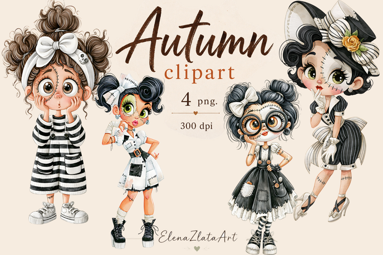 Vintage Fairy Girls PNG Clipart | Halloween Fairy Clipart