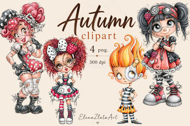 Vintage Fairy Girls PNG Clipart | Halloween Fairy Clipart