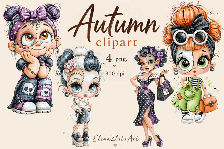 Vintage Fairy Girls PNG Clipart | Halloween Fairy Clipart