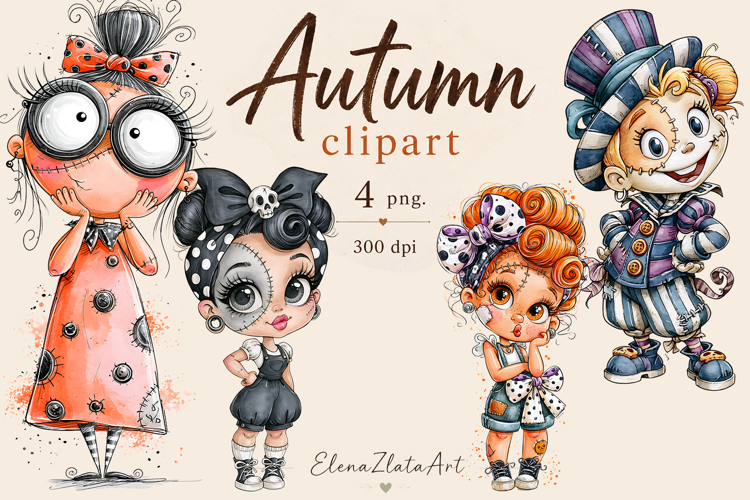 Vintage Fairy Girls PNG Clipart | Halloween Fairy Clipart