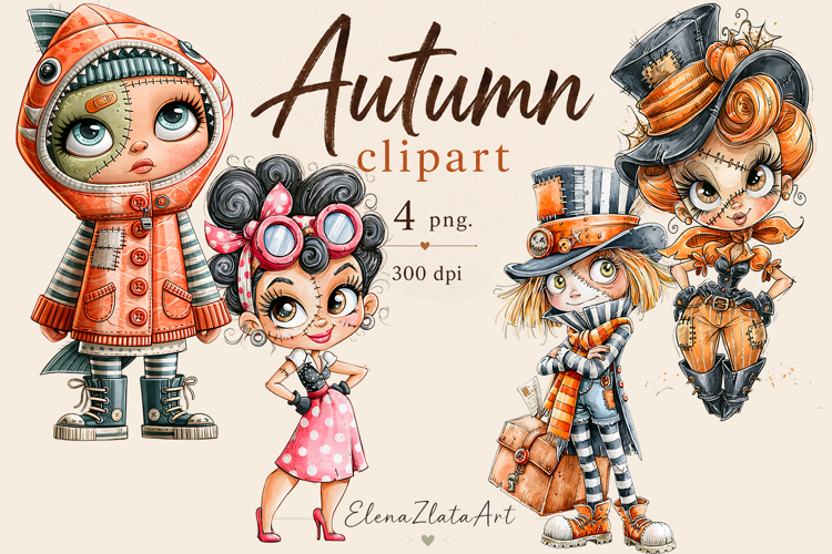 Vintage Fairy Girls PNG Clipart | Halloween Fairy Clipart