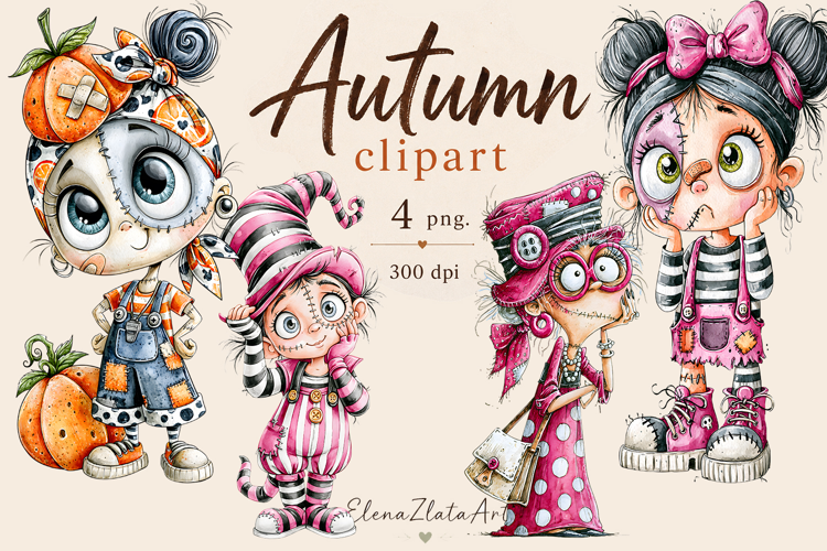 Vintage Fairy Girls PNG Clipart | Halloween Fairy Clipart