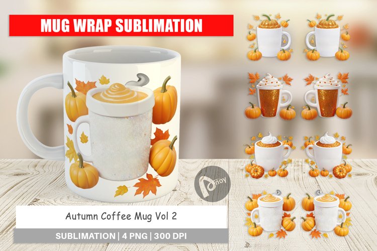 Mug Wrap Design Autumn Coffee Mug