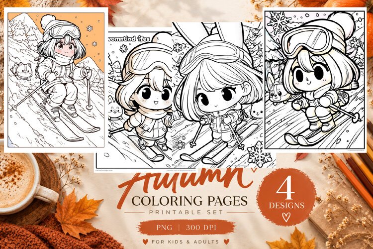 Autumn Coloring Pages | Cute Fall Printable Coloring Pages example image 1