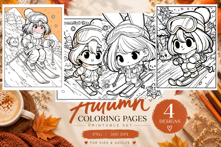 Autumn Coloring Pages | Cute Fall Printable Coloring Pages