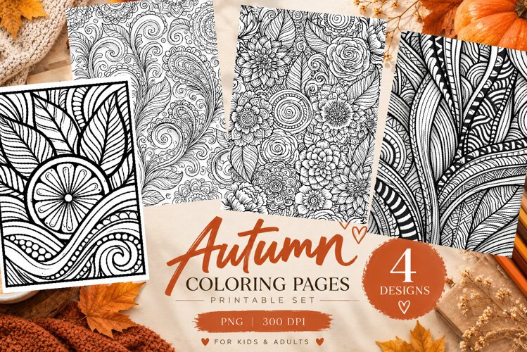 Autumn Coloring Pages | Cute Fall Printable Coloring Pages example image 1