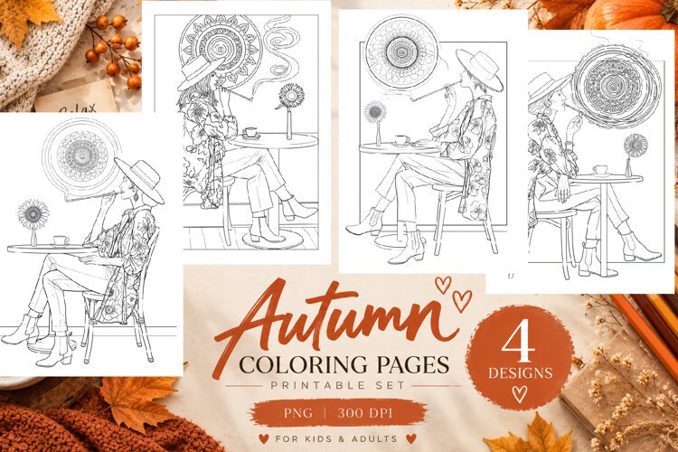 Autumn Coloring Pages | Cute Fall Printable Coloring Pages example image 1