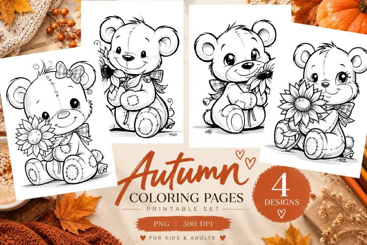 Autumn Coloring Pages | Cute Fall Printable Coloring Pages