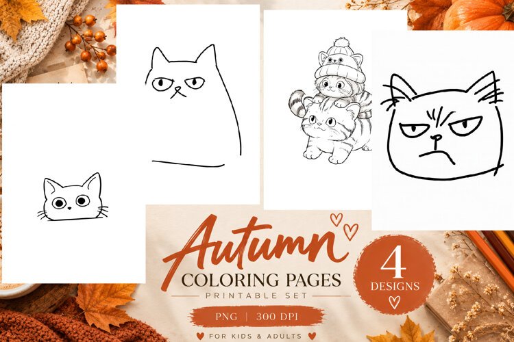 Autumn Coloring Pages | Cute Fall Printable Coloring Pages example image 1
