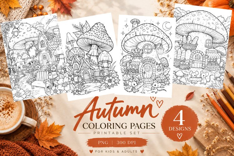 Autumn Coloring Pages | Cute Fall Printable Coloring Pages example image 1