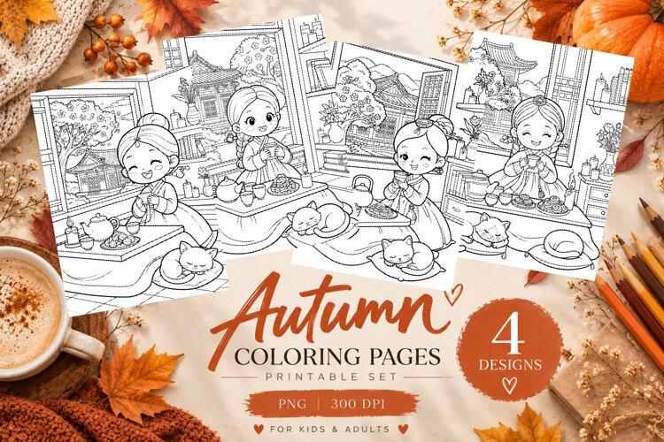 Autumn Coloring Pages | Cute Fall Printable Coloring Pages example image 1