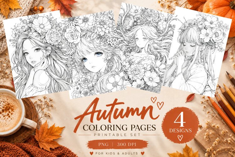 Autumn Coloring Pages | Cute Fall Printable Coloring Pages example image 1