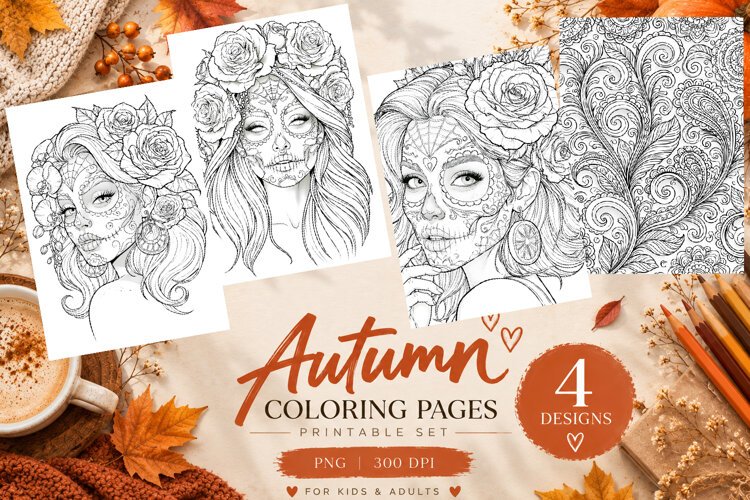 Autumn Coloring Pages | Cute Fall Printable Coloring Pages example image 1