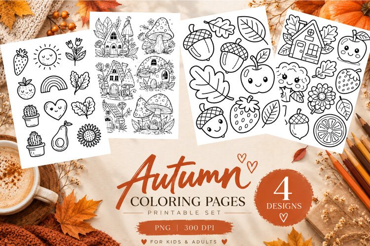 Autumn Coloring Pages | Cute Fall Printable Coloring Pages example image 1