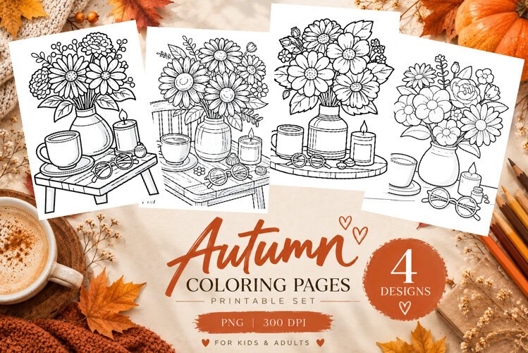 Autumn Coloring Pages | Cute Fall Printable Coloring Pages example image 1