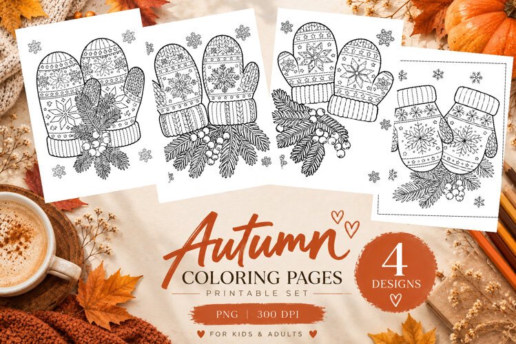 Autumn Coloring Pages | Cute Fall Printable Coloring Pages