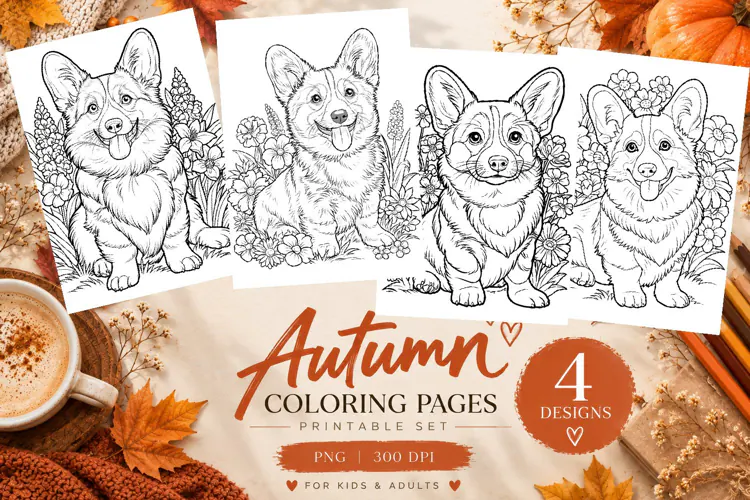 Autumn Coloring Pages | Cute Fall Printable Coloring Pages