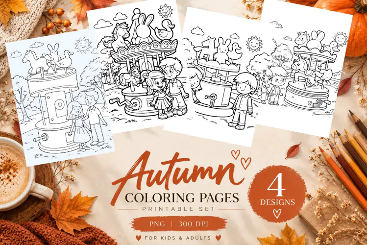 Autumn Coloring Pages | Cute Fall Printable Coloring Pages