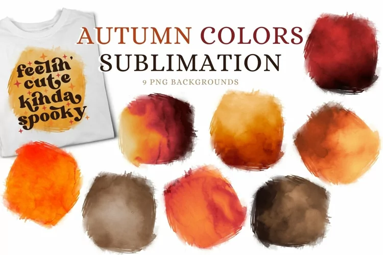 Autumn Colors Sublimation Background Splashes for Fall Art
