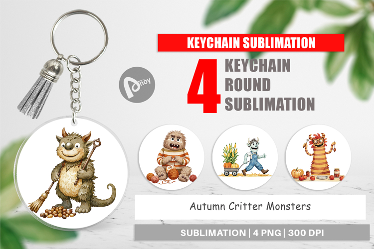 Keychain Autumn Critter Monsters