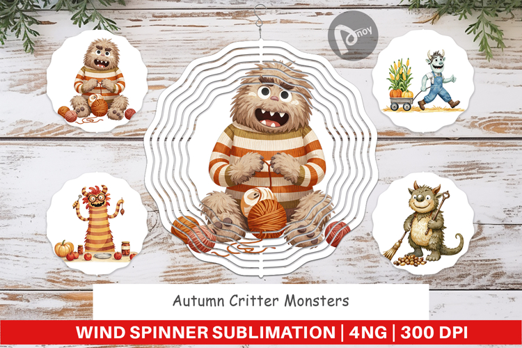 Wind Spinner Autumn Critter Monsters