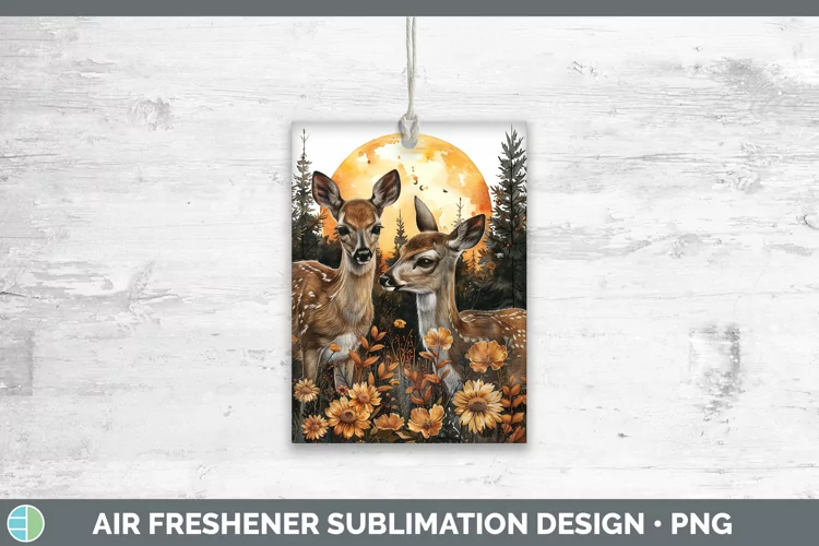 Autumn Deer Air Freshener Sublimation Car Freshener Designs