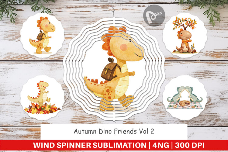 Wind Spinner Autumn Dino Friends example image 1